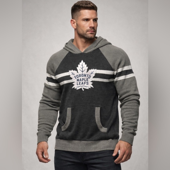 NHL Other - NHL Toronto Maple Leafs Gray knitted hoodie sweater XL